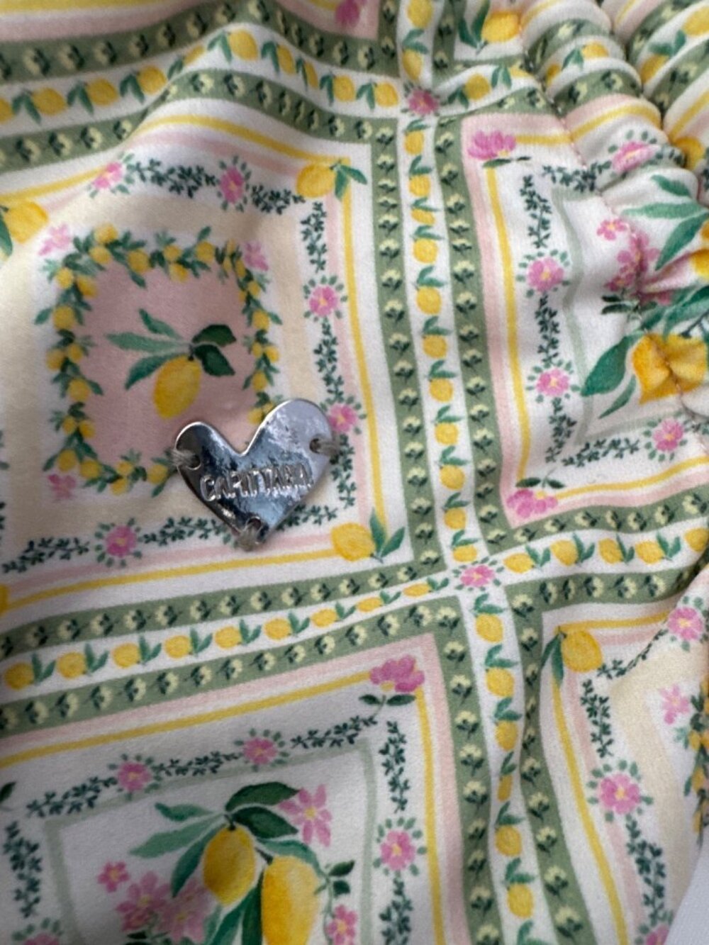 NWT Capittana Irene Reversible One Piece Swimsuit Lemon Flowers Womens Size XL - Picture 10 of 10